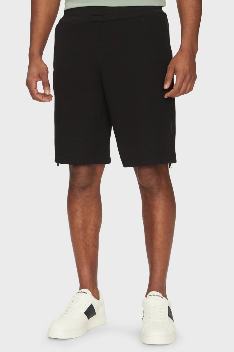 EA7 Pamuk Karışımlı Regular Fit Logolu Fermuar Detaylı Erkek Short 7M000143 AF13538 UC001 SİYAH - Ea7