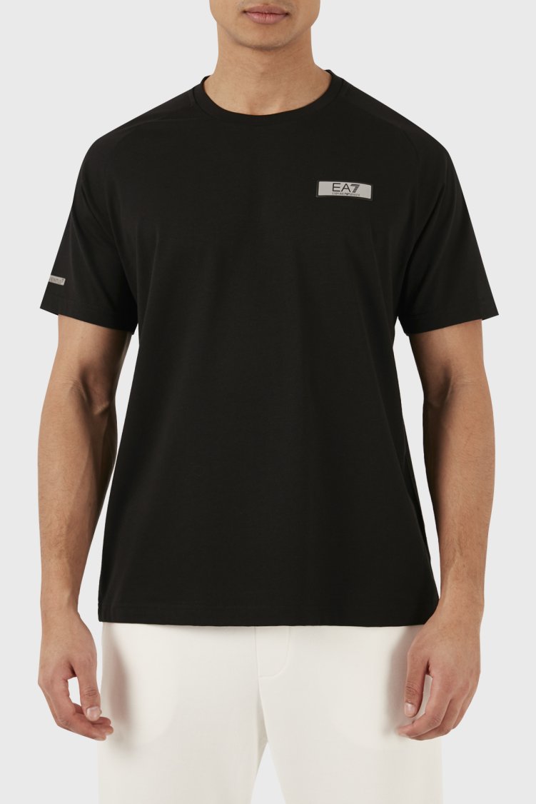 EA7 Pamuklu Regular Fit Bisiklet Yaka Erkek T Shirt 3DPT24 PJUVZ 1200 SİYAH - EA7