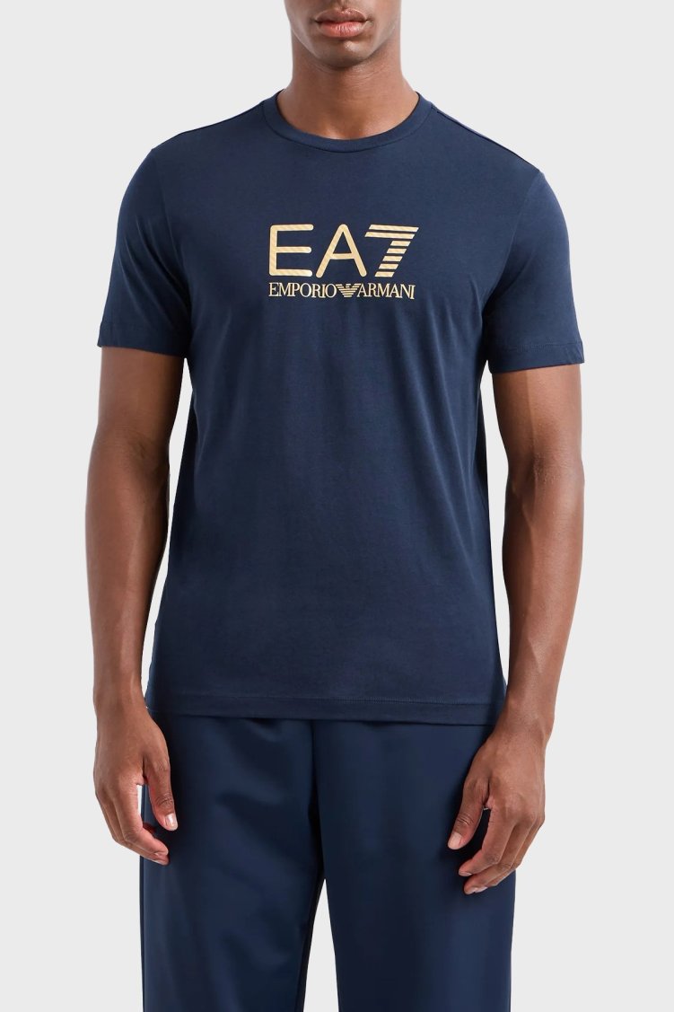 EA7 Pamuklu Regular Fit Erkek T Shirt 7M000007 AF10170 UB102 LACİVERT - EA7