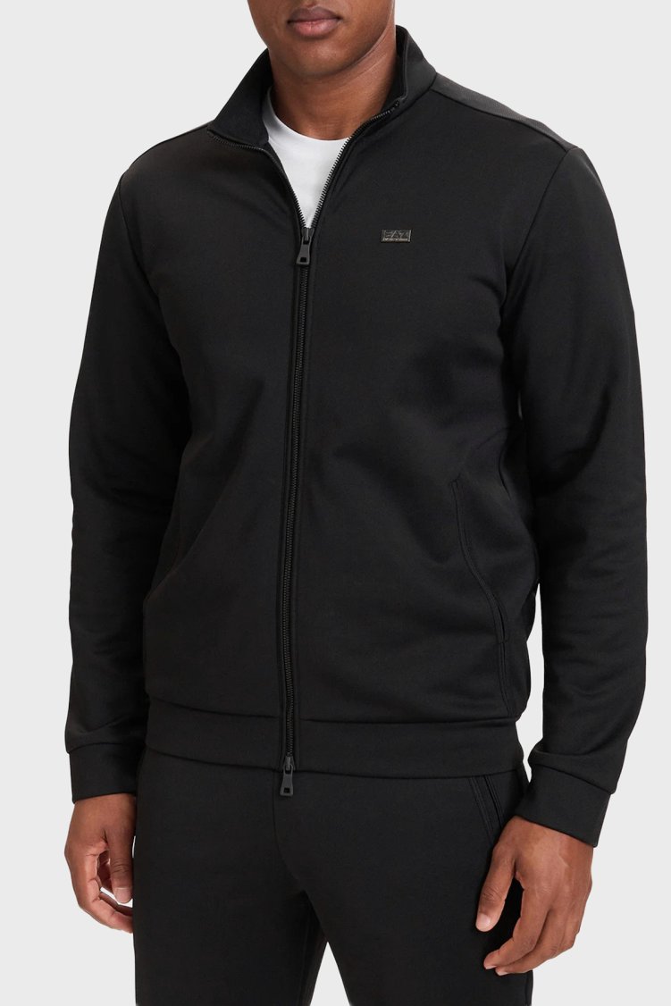 EA7 Regular Fit Dik Yaka Fermuarlı Erkek Sweat 7M002098 AF27716 UC001 Siyah - Ea7