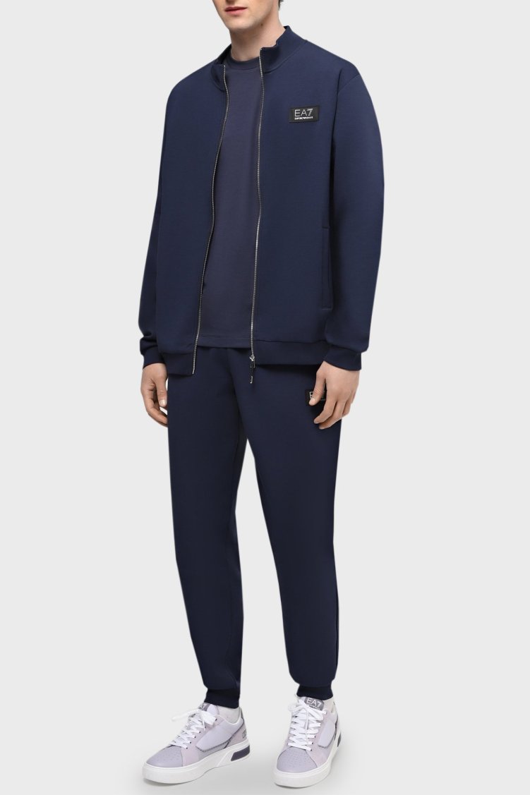 EA7 Regular Fit Pamuklu Jogger Spor Erkek Pantolon 3DPP77 PJUEZ 1554 LACİVERT - EA7 (1)