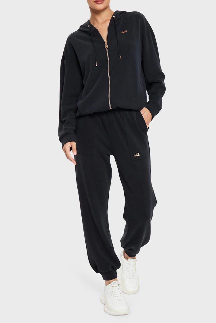 EA7 Relaxed Fit Cepli Jogger Kadın Pantolon 6DTP61 TJZBZ 0210 SİYAH - EA7 (1)