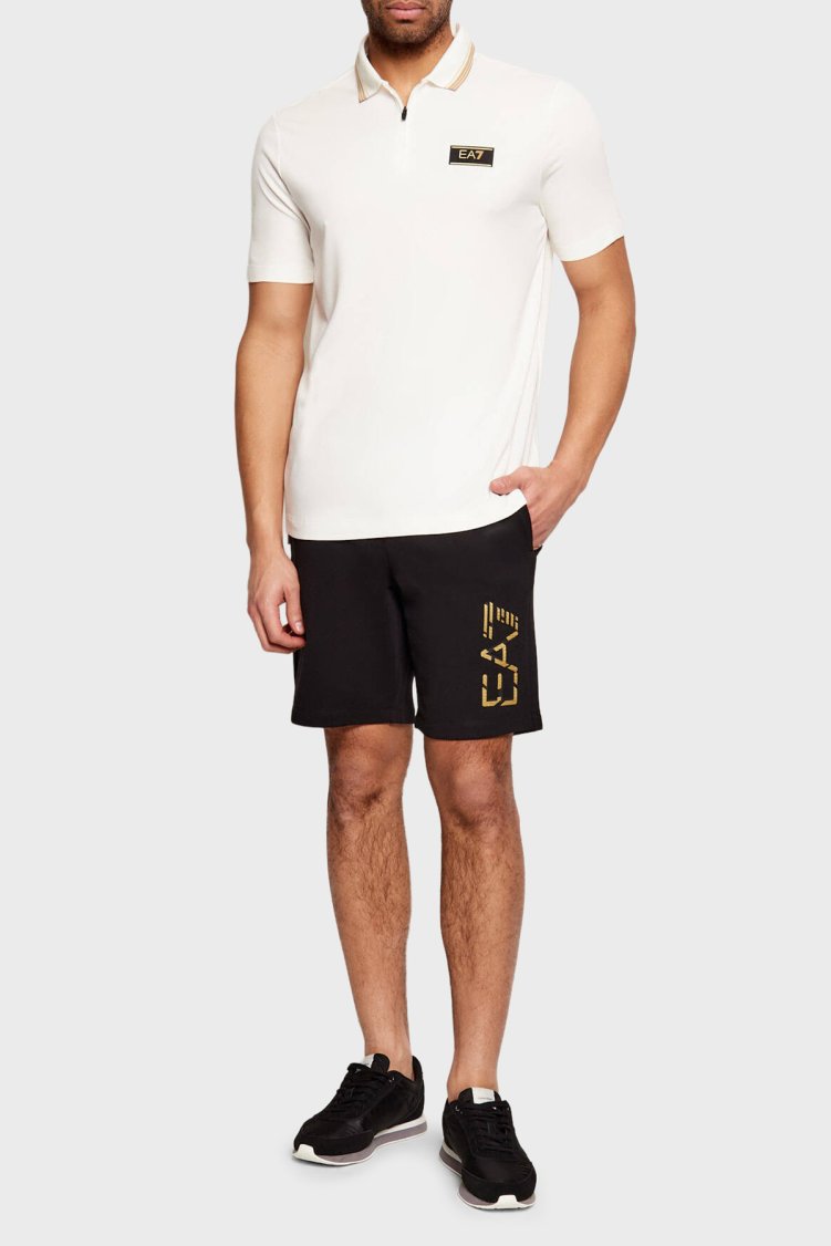EA7 Slim Fit Logolu Fermuarlı Erkek Polo 7M001333 AF13739 U0004 BEYAZ - Ea7 (1)