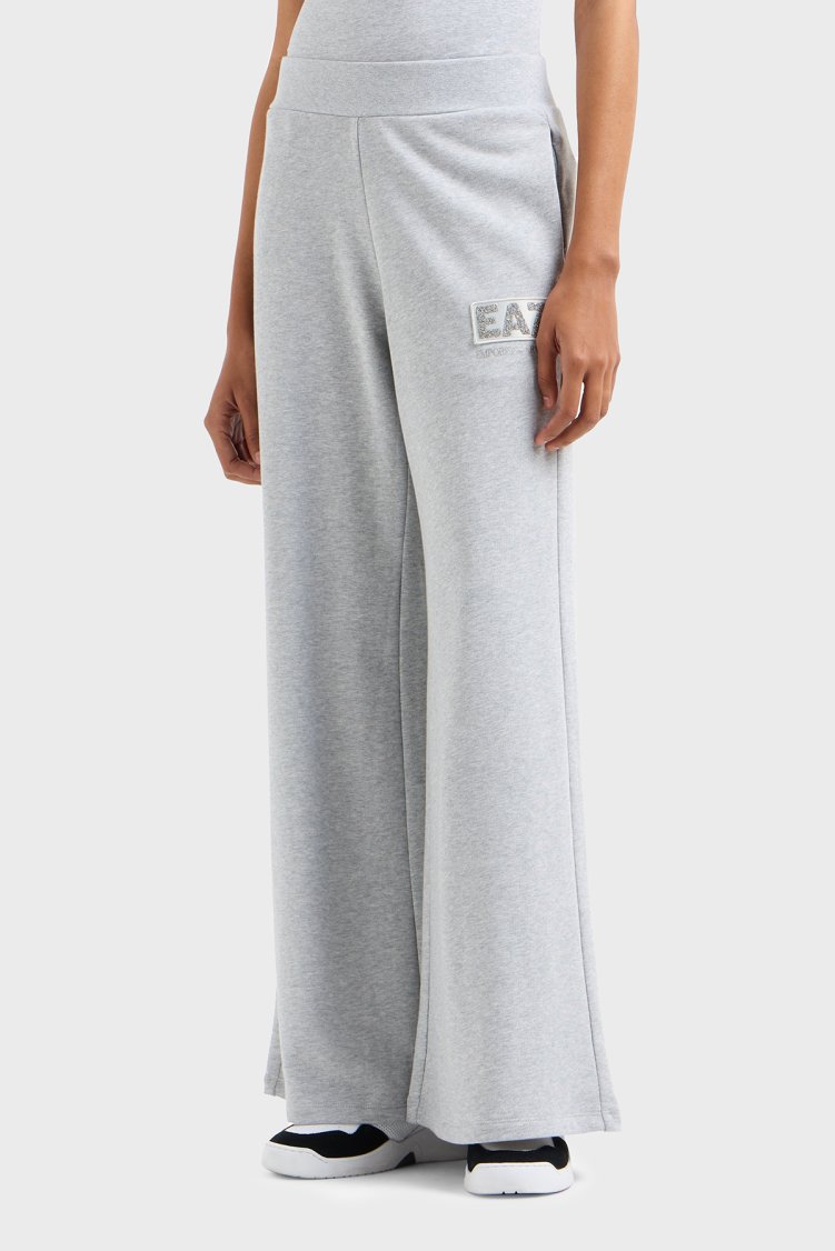 EA7 Wide Leg Normal Bel Bol Paça Logolu Kadın Pantolon 7W000179 AF12473 O8002 GRİ - Ea7 (1)