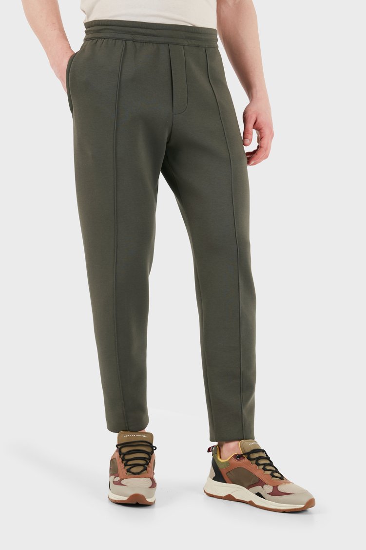 Empori Armani Çimalı Pamuklu Regular Fit Normal Bel Lastikli Paça Erkek Pantolon EM003051 AF10013 U8120 HAKİ - Emporio Armani