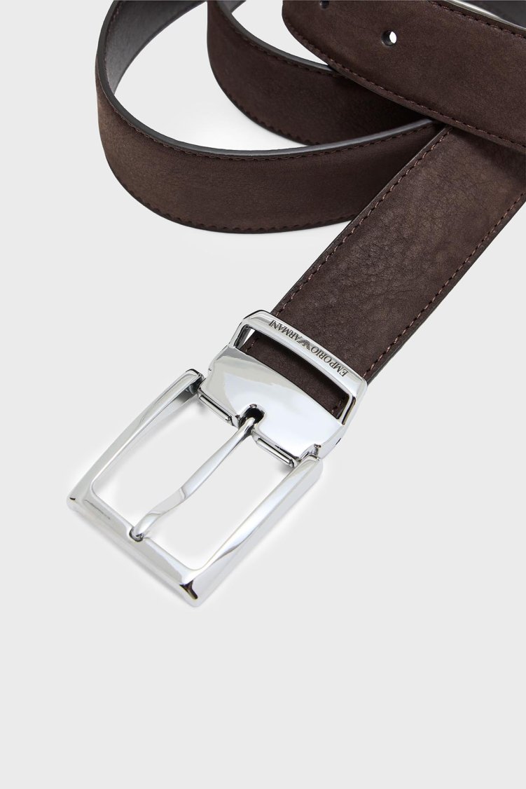 Emporio Arman %100 Sığır Deri Erkek Kemer EM007191 AF29181 U6029 Koyu kahve - Emporio Armani (1)