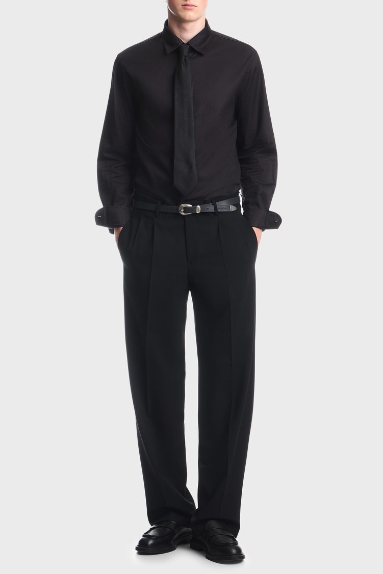 Emporio Armani %100 Pamuk Düğmeli Erkek Gömlek EM006704 AF18123 FB058 Mavi - Emporio Armani (1)