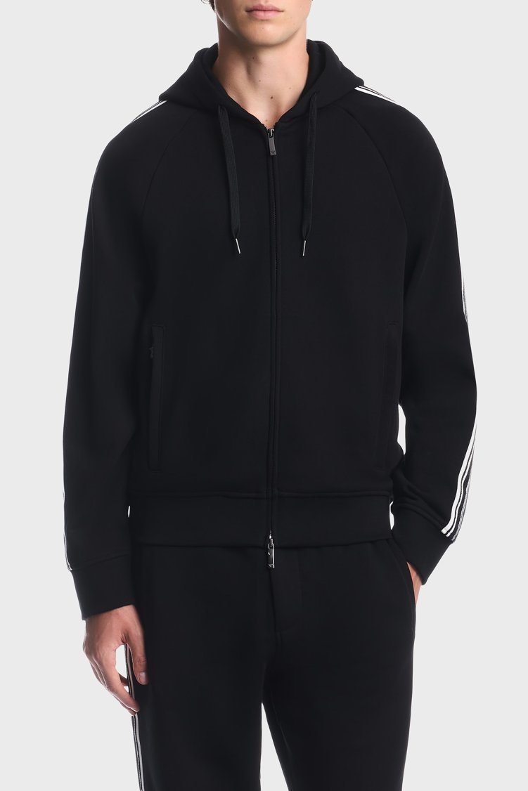 Emporio Armani %100 Pamuk Fermuar Ve Cepli Erkek Sweat EM006849 AF13713 UC001 Siyah - Emporio Armani