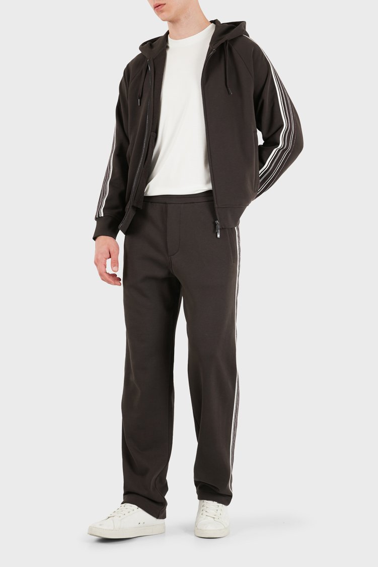Emporio Armani % 100 Pamuk Normal Bel Düz Paça Erkek Pantolon EM006884 AF13713 U6030 Koyu kahve - Emporio Armani (1)