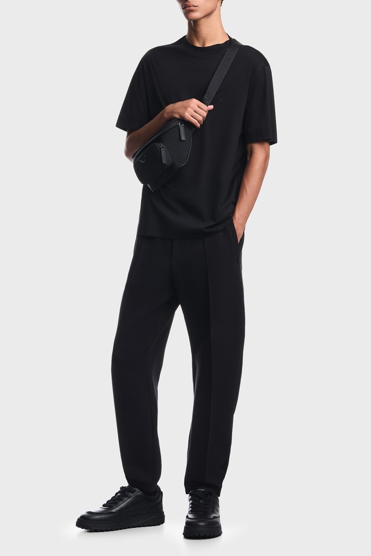 Emporio Armani % 100 Pamuk Regular Fit Bisiklet Yaka Erkek T Shirt EM006779 AF28078 UC001 Siyah - Emporio Armani (1)
