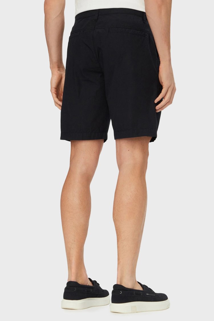 Emporio Armani % 100 Pamuk Regular Fit Logolu Normal Bel Short Erkek Şort EM000591 AF20428 UB102 LACİVERT - Emporio Armani (1)