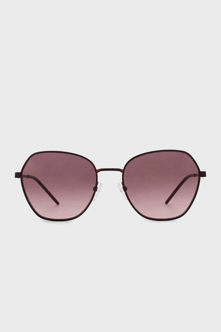 Emporio Armani Asimetrik Güneş Bayan Gözlük 0EA2161 34018D 55 Mat Bordo-Pembe Degrade - Emporio Armani