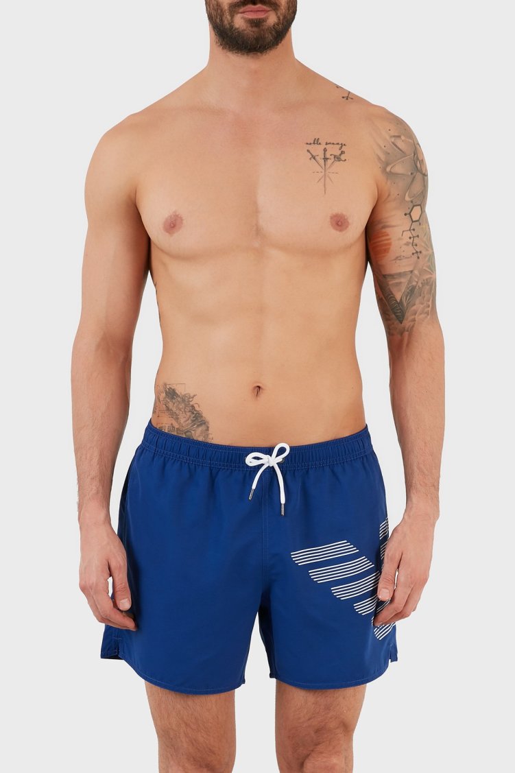 Emporio Armani Baskılı Belden Bağlamalı Cepli Erkek Mayo Short S 211740 1P427 23033 Saks - Emporio Armani