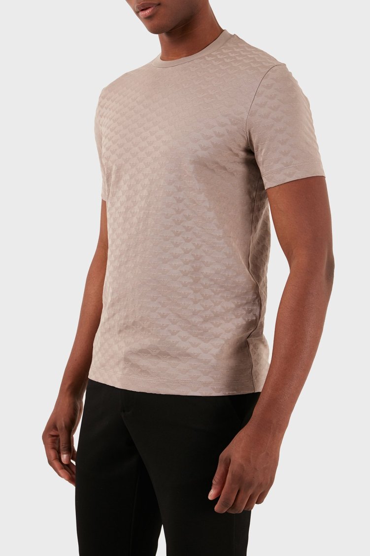 Emporio Armani Bisiklet Yaka % 100 Pamuk Slim Fit Erkek T Shirt 8N1TL7 1JHWZ 0650 SÜTLÜ KAHVE - Emporio Armani (1)