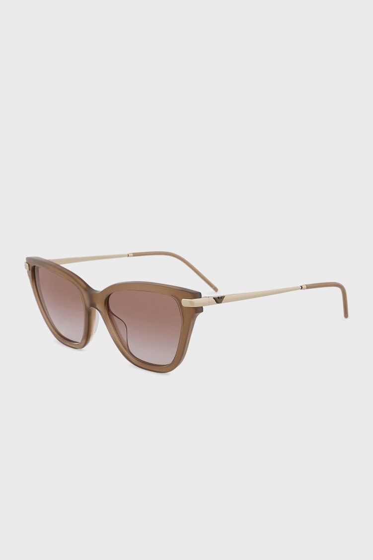 Emporio Armani Cat Eye Güneş Bayan Gözlük 0EA4251 626313 54 Parlak Opal Tundra-Gradyan kah - Emporio Armani