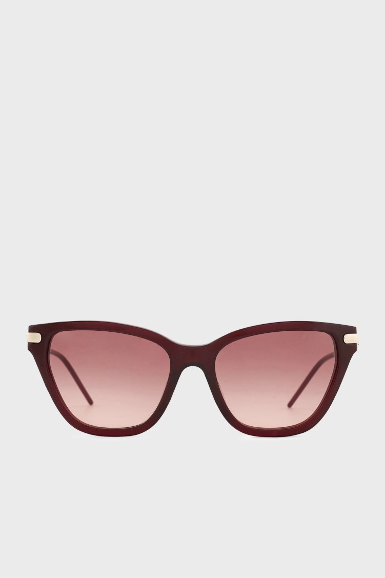 Emporio Armani Cat Eye Güneş Bayan Gözlük 0EA4251 62658D 54 Parlak Opal Bordo-Pembe Degrad - Emporio Armani