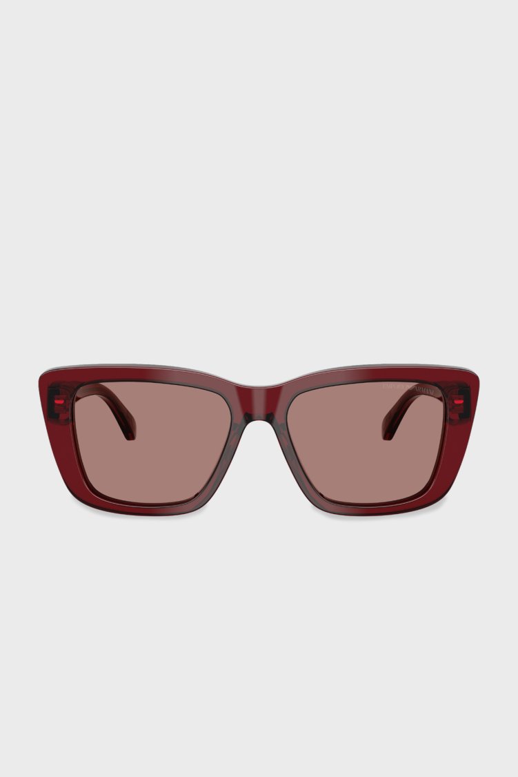 Emporio Armani Cat Eye Şeffaf Kadın Gözlük 0EA4246U 625473 54 Parlak Şeffaf Bordo-Açık Kahve - Emporio Armani (1)