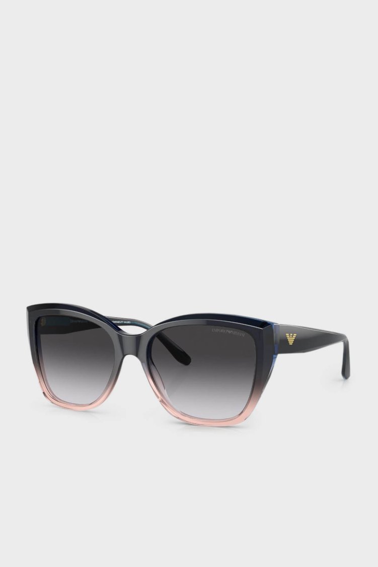 Emporio Armani Cat Güneş Kadın Gözlük 0EA4198 59918G 55 Degrade Mavi-Degrade Gri - Emporio Armani