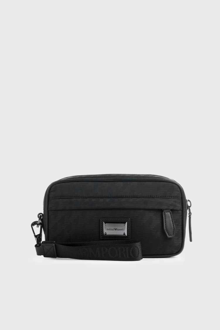 Emporio Armani Çıkarılabilir Bilek Askılı Erkek Çanta EM007051 AF28798 UC001 Siyah - Emporio Armani