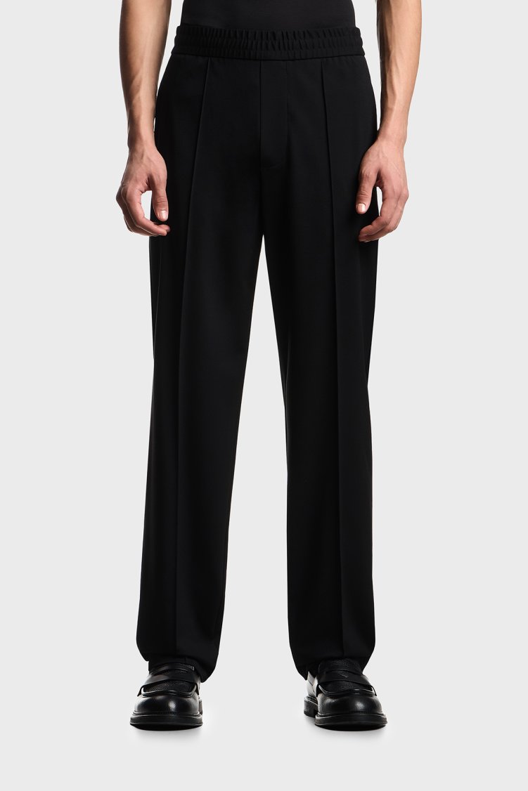 Emporio Armani Comfort Fit Yüksek Bel Düz Paça Erkek Pantolon EM004532 AF22865 UC001 SİYAH - Emporio Armani