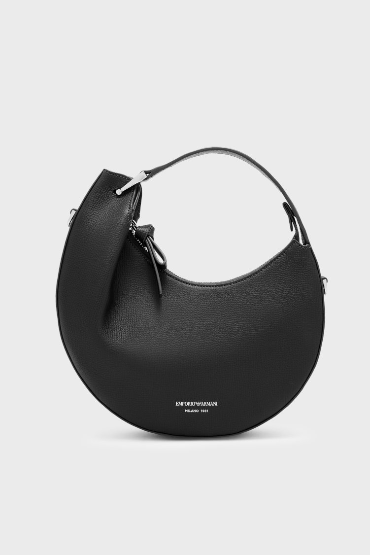 Emporio Armani Deri Çıkarılabilir Askılı Kadın Çanta EW005671 AF29459 UC001 Siyah - Emporio Armani