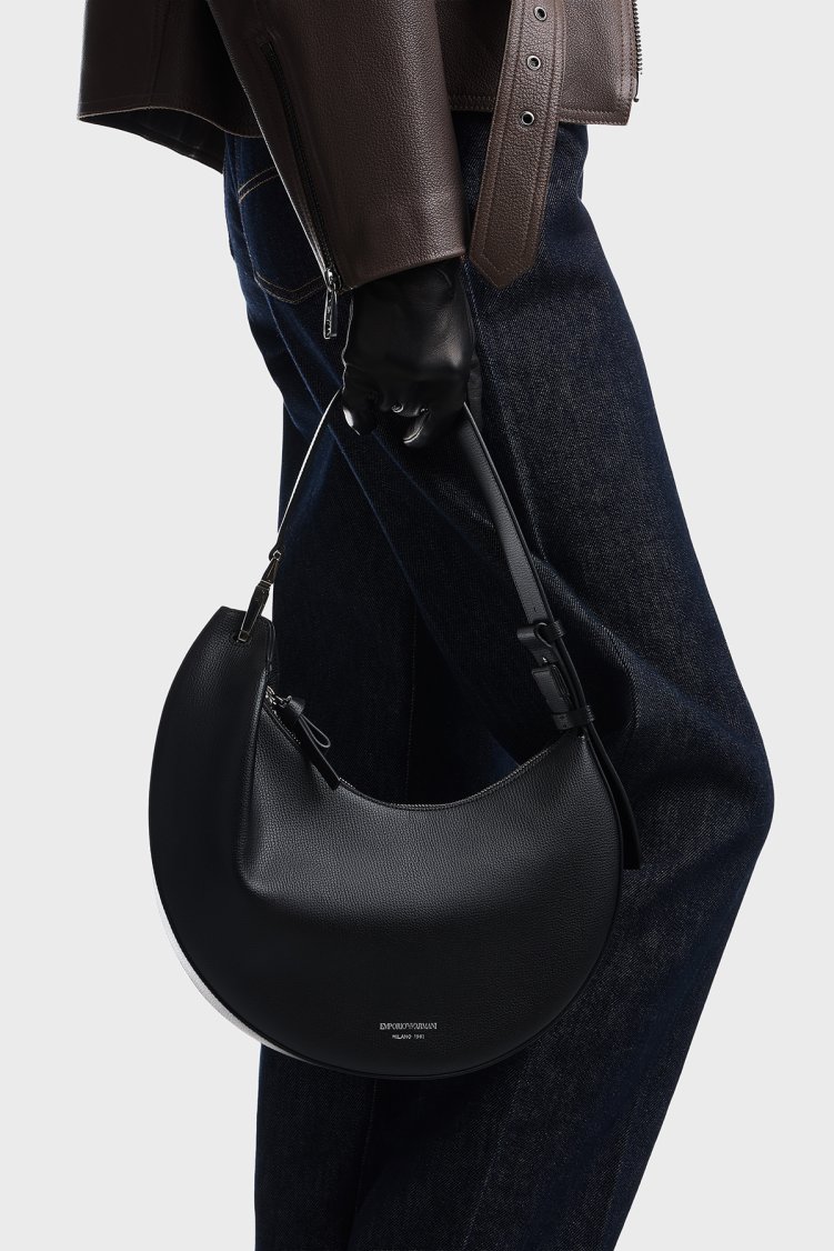 Emporio Armani Deri Çıkarılabilir Askılı Kadın Çanta EW005754 AF29459 UC001 Siyah - Emporio Armani (1)