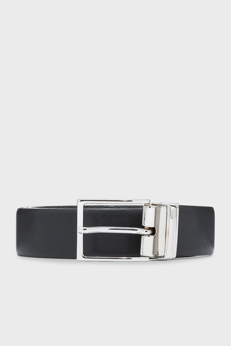 Emporio Armani Deri Erkek Kemer EM005540 AF24909 MC173 SİYAH - Emporio Armani