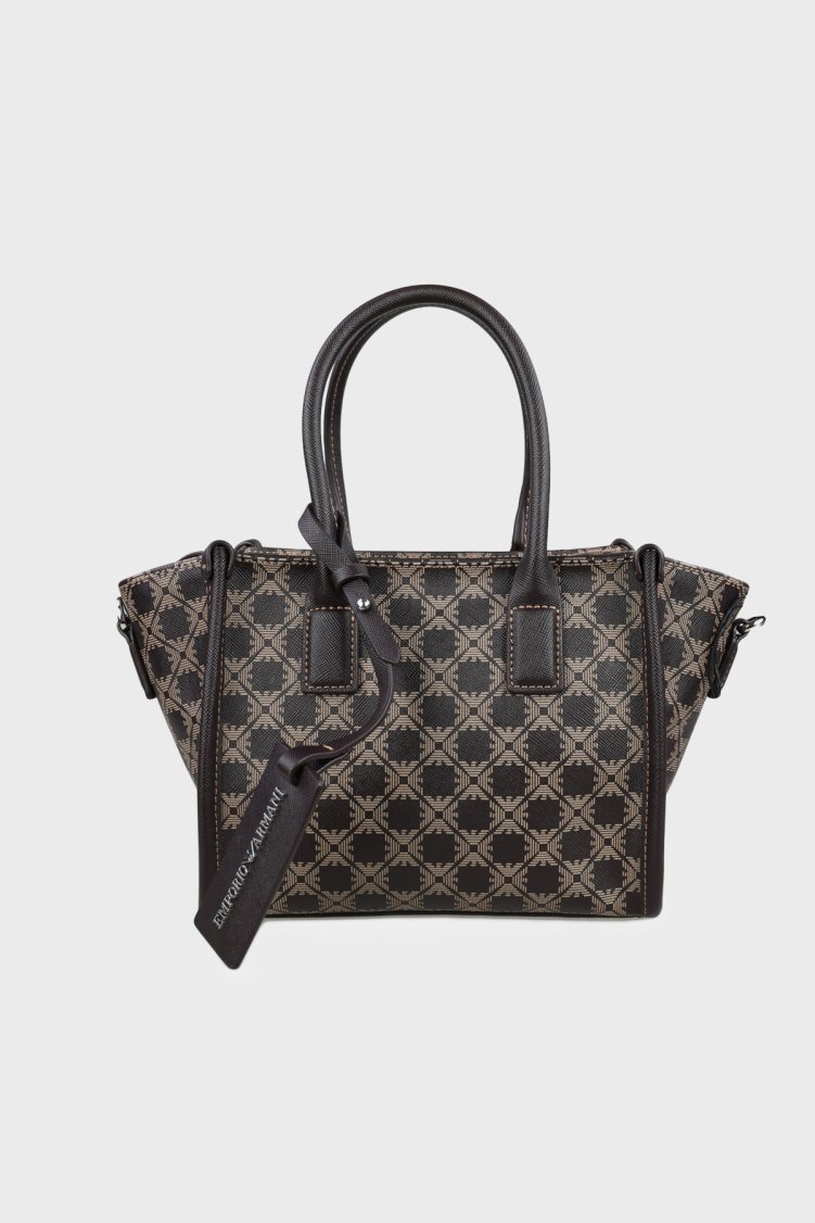 Emporio Armani Desenli Çıkarılabilir Kadın Çanta EW004907 AF25820 F6226 KAHVE - Emporio Armani