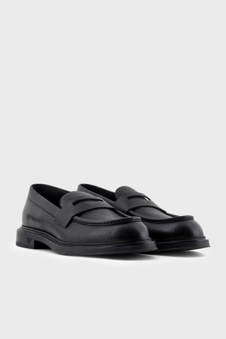 Emporio Armani Deri Loafer Erkek Ayakkabı EM003921 AF20735 UC001 Siyah - Emporio Armani (1)