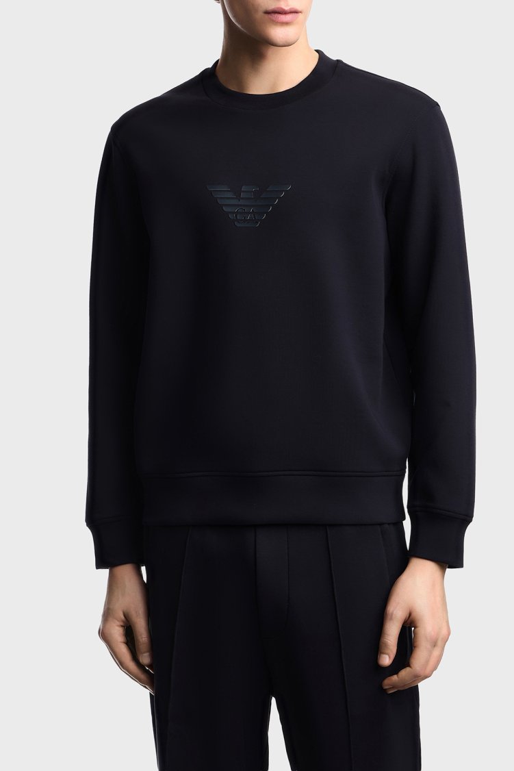 Emporio Armani Erkek Sweat EM004541 AF10013 MB561 Lacivert - Emporio Armani