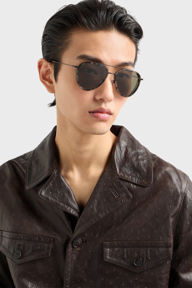 Emporio Armani Güneş Erkek Gözlük 0EA2163 300171 56 Mat Siyah-Koyu Yeşil - Emporio Armani (1)