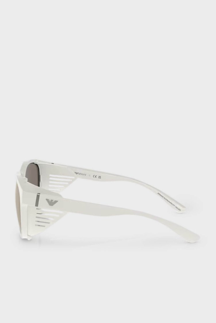 Emporio Armani Güneş Erkek Gözlük 0EA4216U 53445A 56 Mat Beyaz-Açık kahve Aynalı Al - Emporio Armani (1)