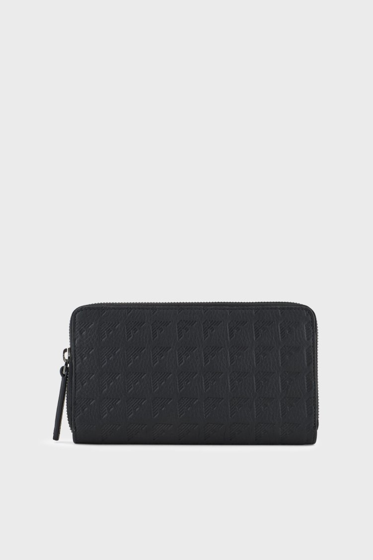 Emporio Armani Hakiki Deri Logolu Erkek Cüzdan EM001739 AF14774 UC001 SİYAH - Emporio Armani (1)