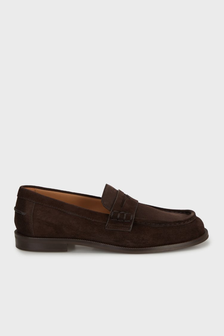 Emporio Armani Hakiki Deri Makosen Erkek Ayakkabı EM003730 AF19687 M6136 KOYU KAHVE - Emporio Armani