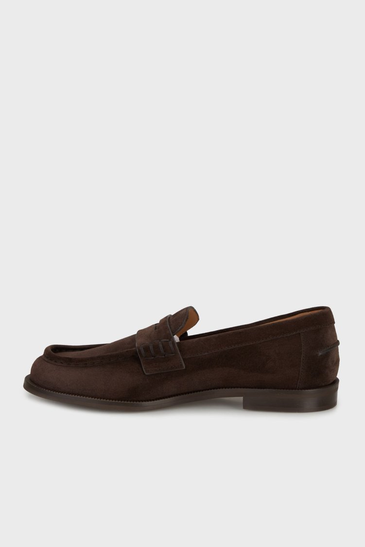 Emporio Armani Hakiki Deri Makosen Erkek Ayakkabı EM003730 AF19687 M6136 KOYU KAHVE - Emporio Armani (1)