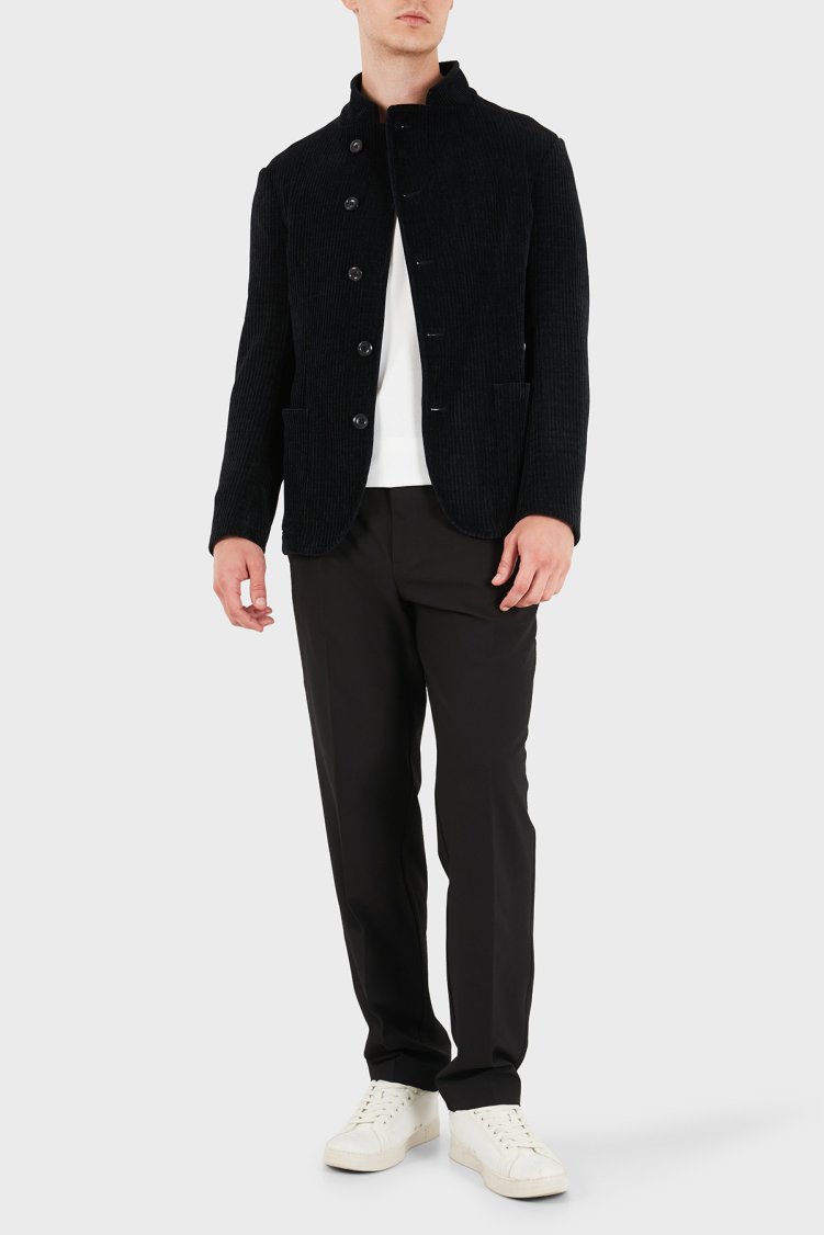 Emporio Armani Hakim Yaka Fermuarlı Astarlı Erkek Ceket EM005607 TE23228 UC001 Siyah - Emporio Armani (1)