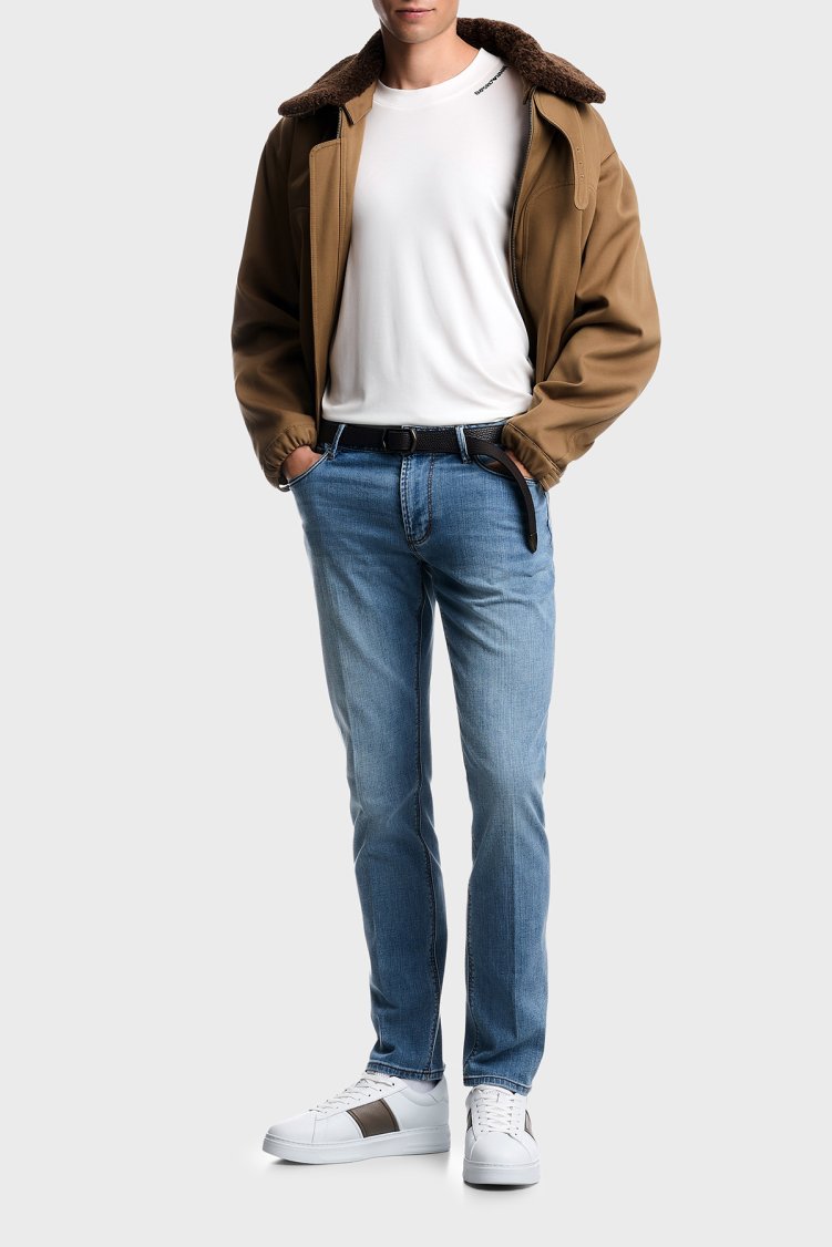 Emporio Armani İpek Karışımlı Bisiklet Yaka Uzun Kollu Erkek T Shirt EM006771 AF13721 U0003 Beyaz - Emporio Armani (1)