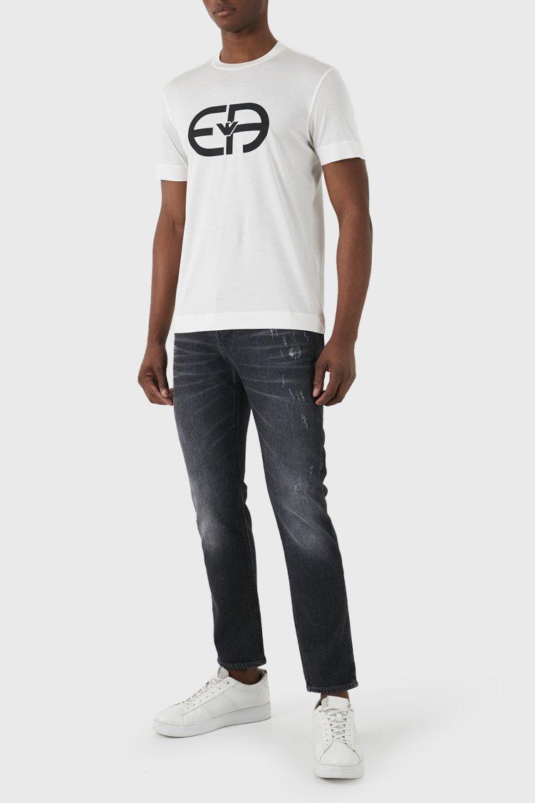 Emporio Armani J06 Düşük Bel Slim Fit Jeans Erkek Kot Pantolon 3D1J06 1D06Z 0007 Siyah - Emporio Armani