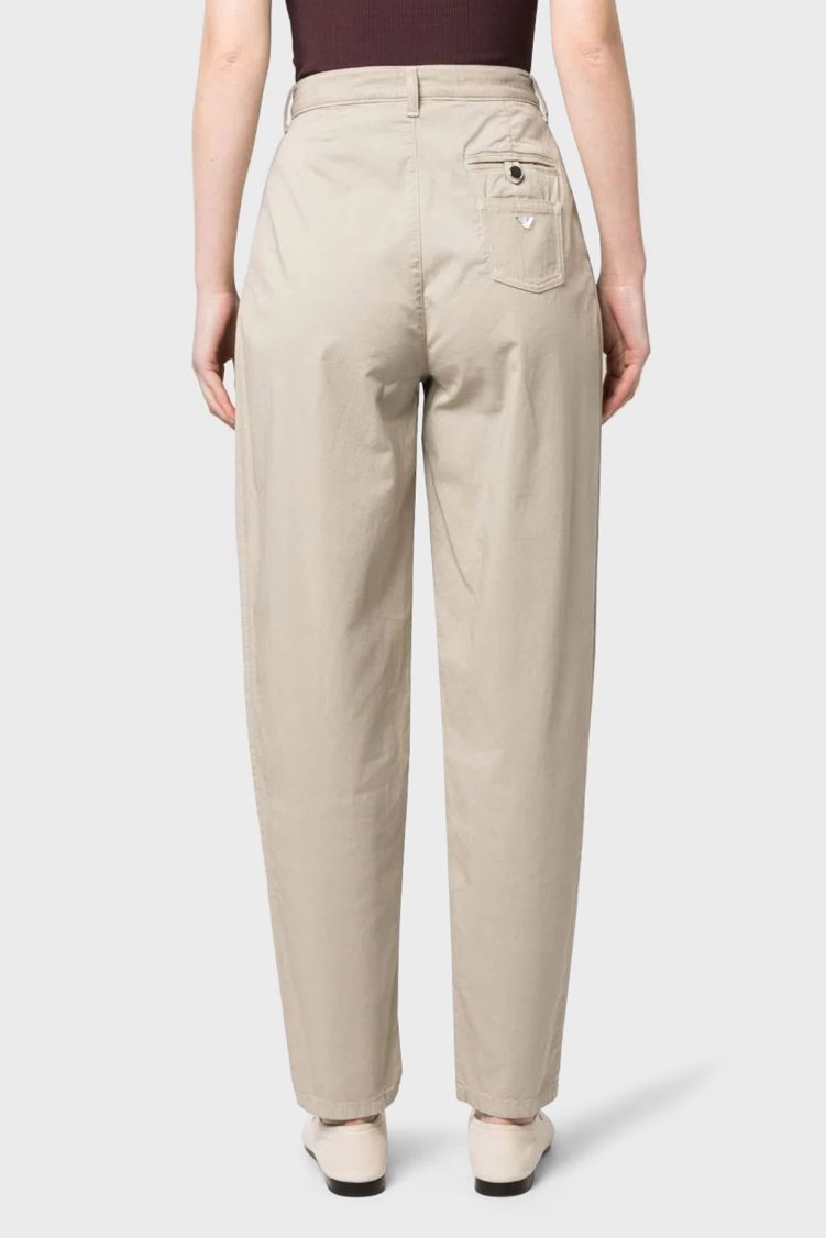 Emporio Armani J94 Pamuklu Cepli Relaxed Fit Kadın Pantolon 3R2J94 2NP9Z 0106 BEJ - Emporio Armani (1)