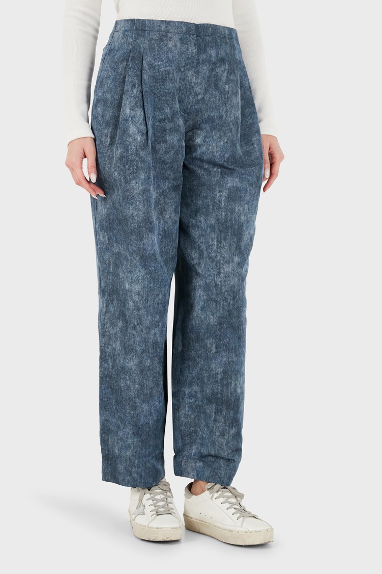 Emporio Armani Kadın Pantolon EW005562 AF24434 FB109 Lacivert - Emporio Armani