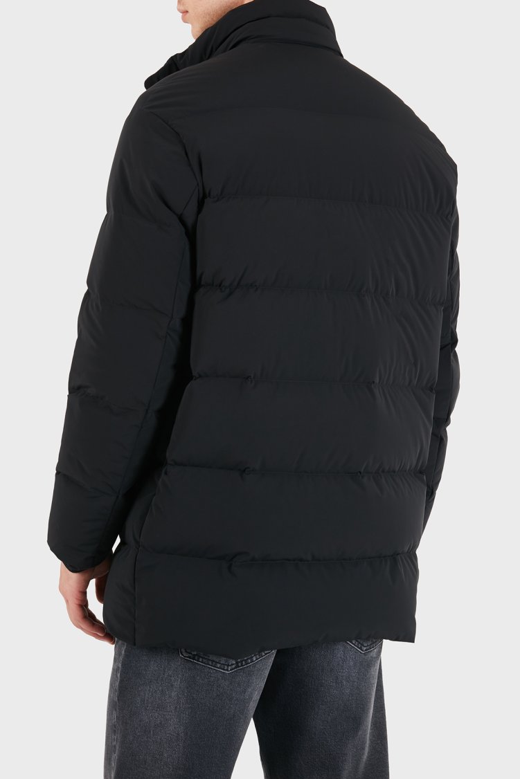 Emporio Armani Kapitoneli Dik Yaka Su itici Şişme Erkek Mont EM004949 AF18499 UC001 Siyah - Emporio Armani (1)