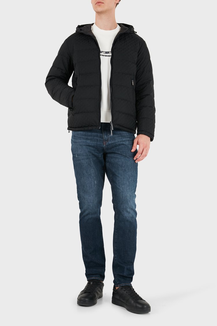 Emporio Armani Kapitoneli Kuş Tüyü Dolgulu Çift Taraflı Erkek Mont EM006732 AF28007 FC043 Siyah-beyaz - Emporio Armani (1)
