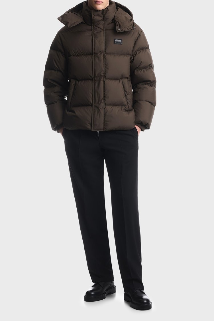 Emporio Armani Kapitoneli Regular Fit Kapüşonlu Yaka Kuş Tüyü Dolgulu Erkek Mont EM006745 AF18231 U7003 Haki - Emporio Armani (1)