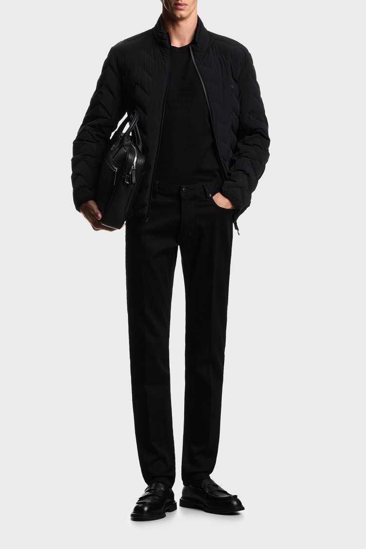 Emporio Armani Kapitoneli Su İtici Dik Yaka Erkek Mont EM004947 AF18499 UC001 Siyah - Emporio Armani (1)
