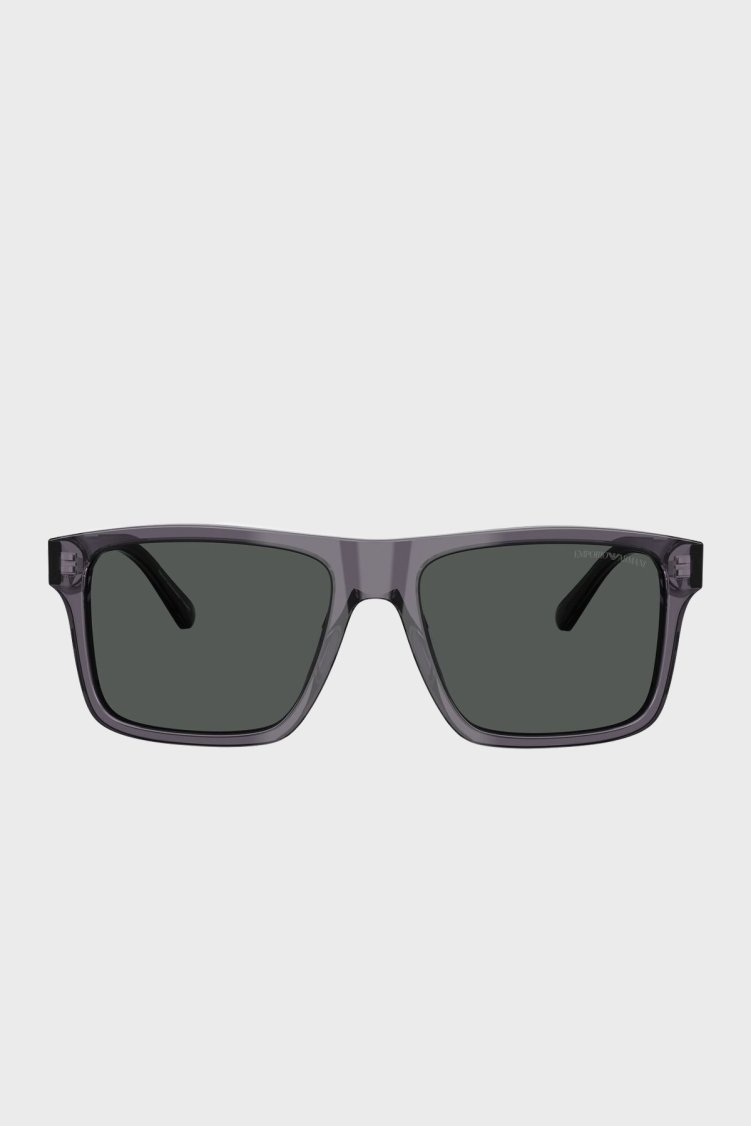 Emporio Armani Kare Güneş Erkek Gözlük 0EA4232 610687 57 Şeffaf Koyu Gri-Duman - Emporio Armani