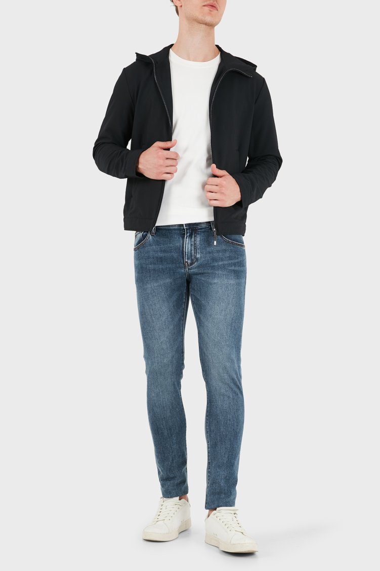 Emporio Armani Kaz Tüyü Dolgulu Kapüşonlu Erkek Ceket EM006752 AF28011 UB118 Lacivert - Emporio Armani (1)