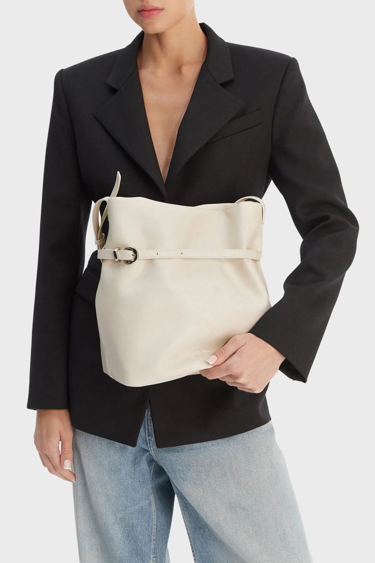Emporio Armani Kemer Detaylı Ayarlanabilir Askılı Kadın Çanta EW004751 AF13383 U0008 BEJ - Emporio Armani (1)