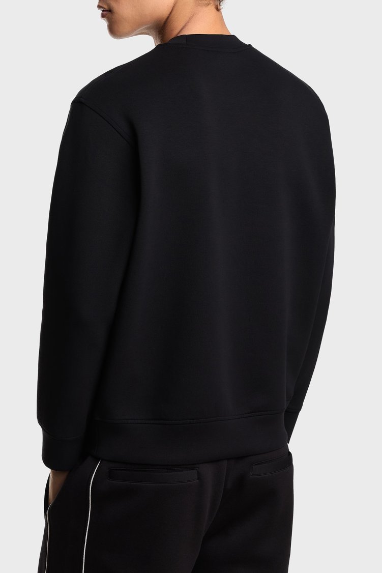 Emporio Armani Logo İşlemeli Streç Pamuklu Regular Fit Bisiklet Yaka Erkek Sweat EM002919 AF10013 UC001 SİYAH - Emporio Armani (1)