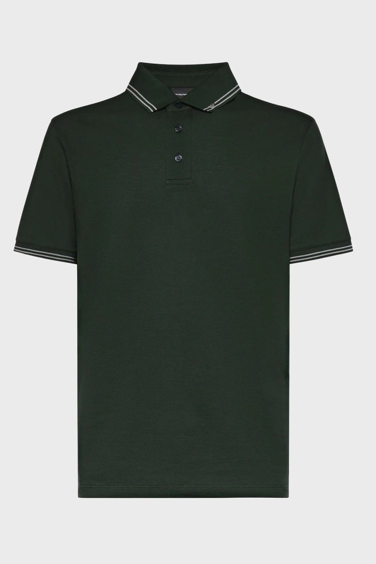 Emporio Armani Logolu % 100 Pamuk Regular Fit Erkek Polo EM005842 AF12955 U7263 HAKİ - Emporio Armani (1)