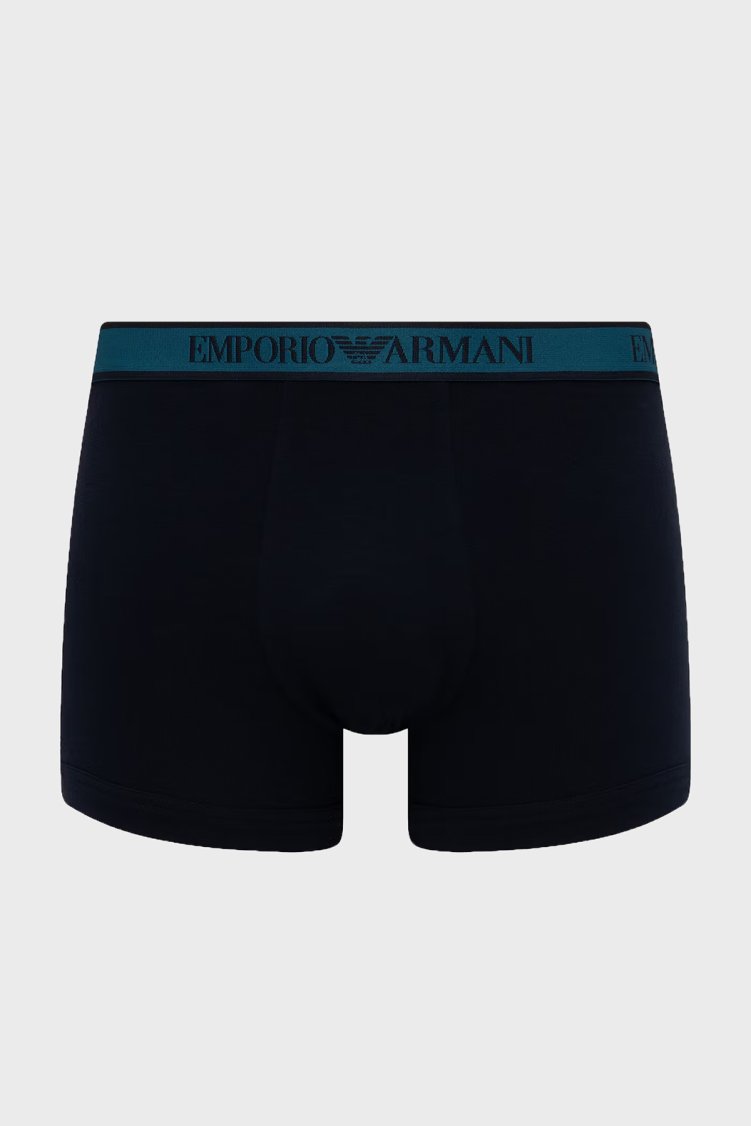 Emporio Armani Logolu 3 Pack Erkek Boxer EM000259 AF25019 MB676 Lacivert-petrol-lacivert - Emporio Armani (1)